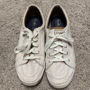 Tan/White Stripe Keds